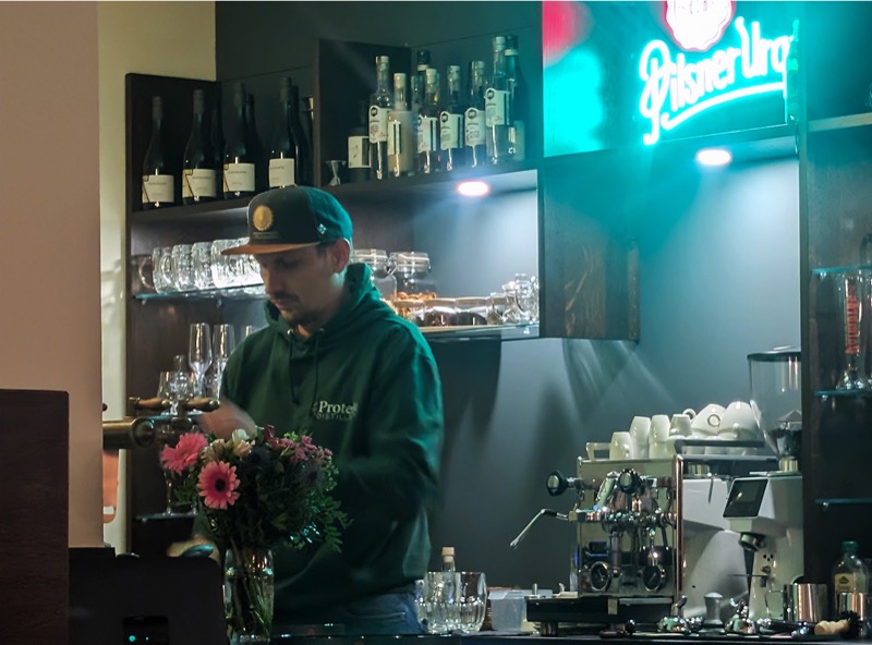 Bar der Knödelstube Heilbronn mit tschechischem Bier